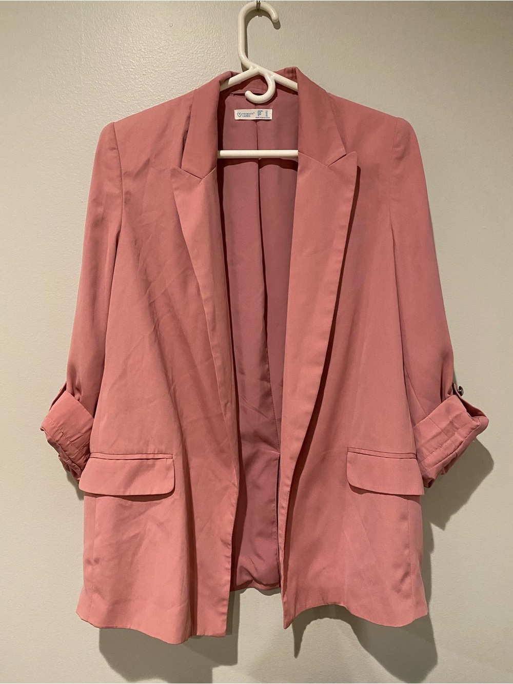 Pink 3/4 Sleeve Blazer Size 10 | Primark